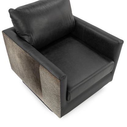 Lathe Hide Accent Chair - Rustic Shadow
