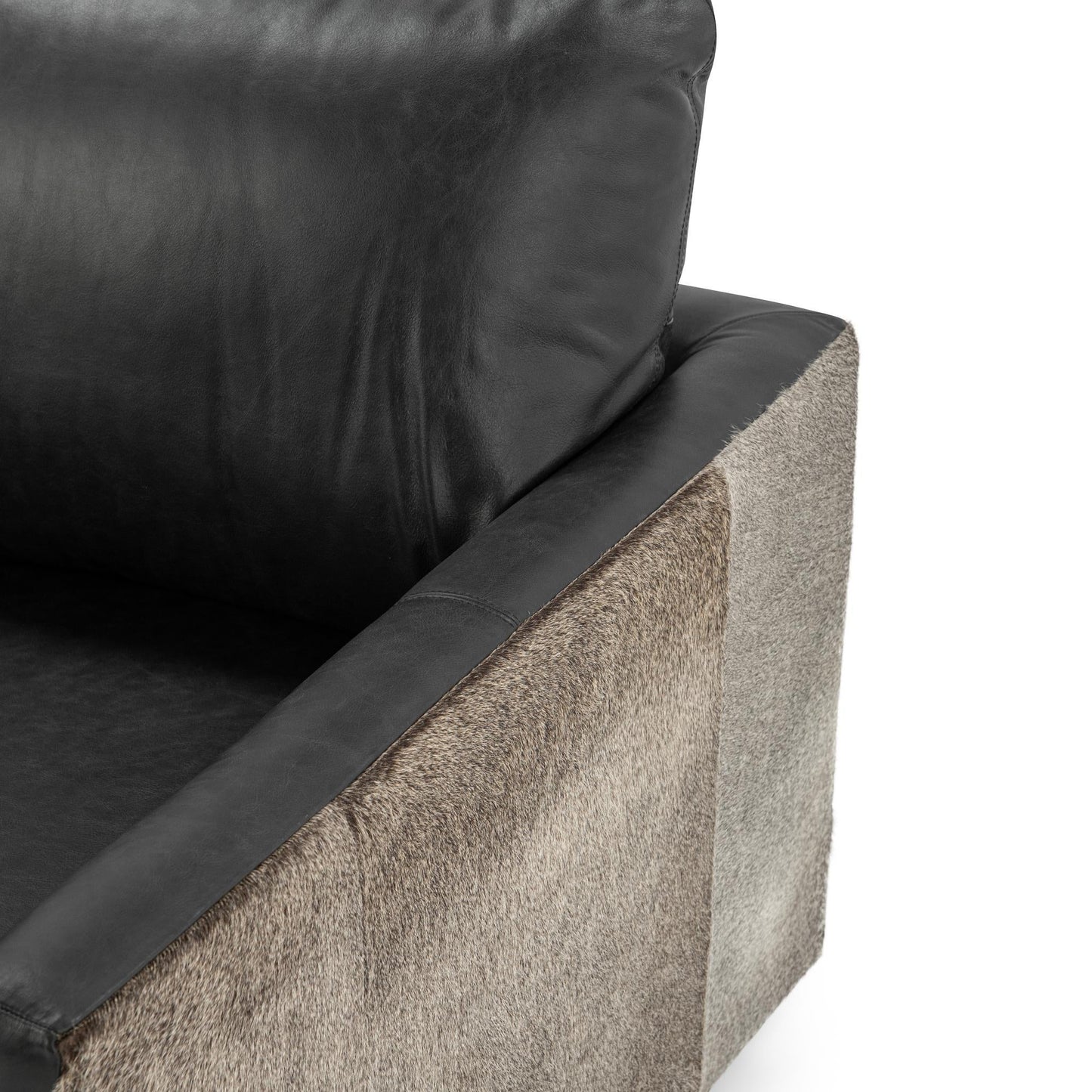 Lathe Hide Accent Chair - Rustic Shadow