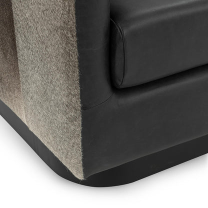 Lathe Hide Accent Chair - Rustic Shadow