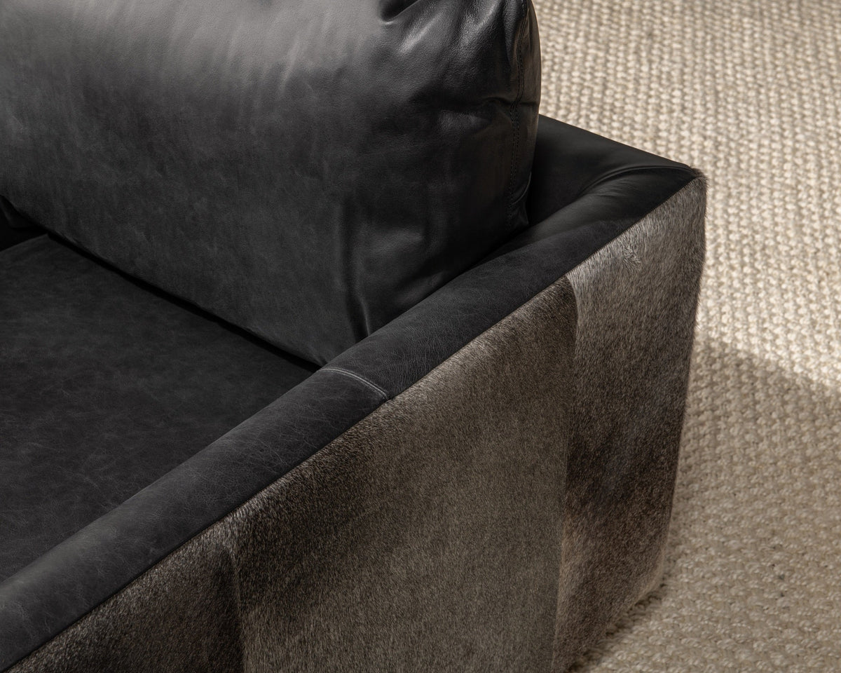 Lathe Hide Accent Chair - Rustic Shadow
