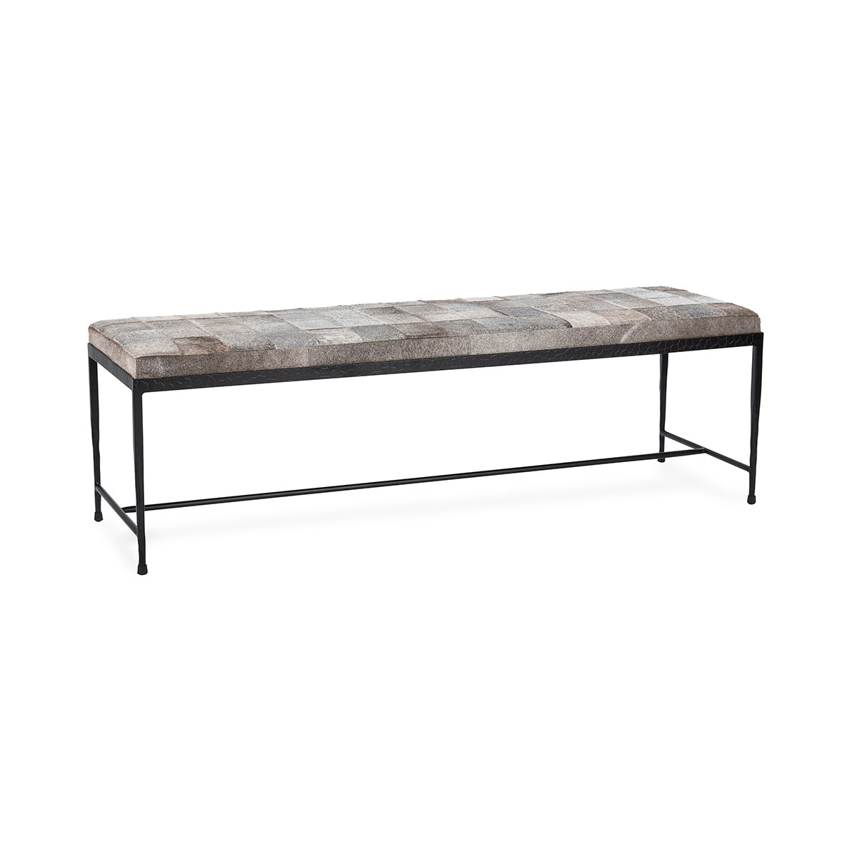 Achen Hide 60" Bench - Sparrow Gray