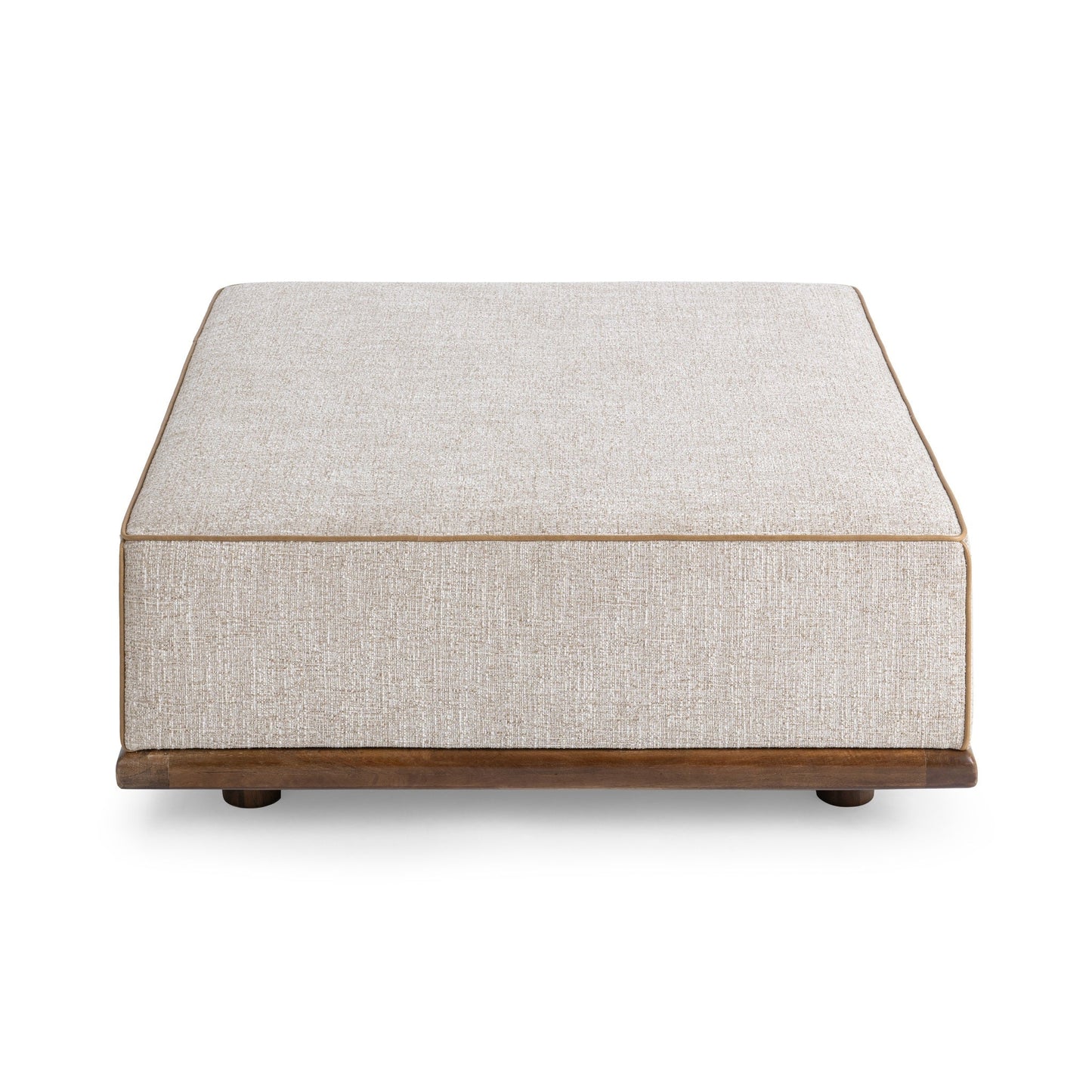 Ellerie Square Ottoman - Latte
