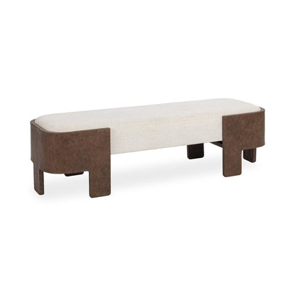 Janya Accent Bench - Oat Cream