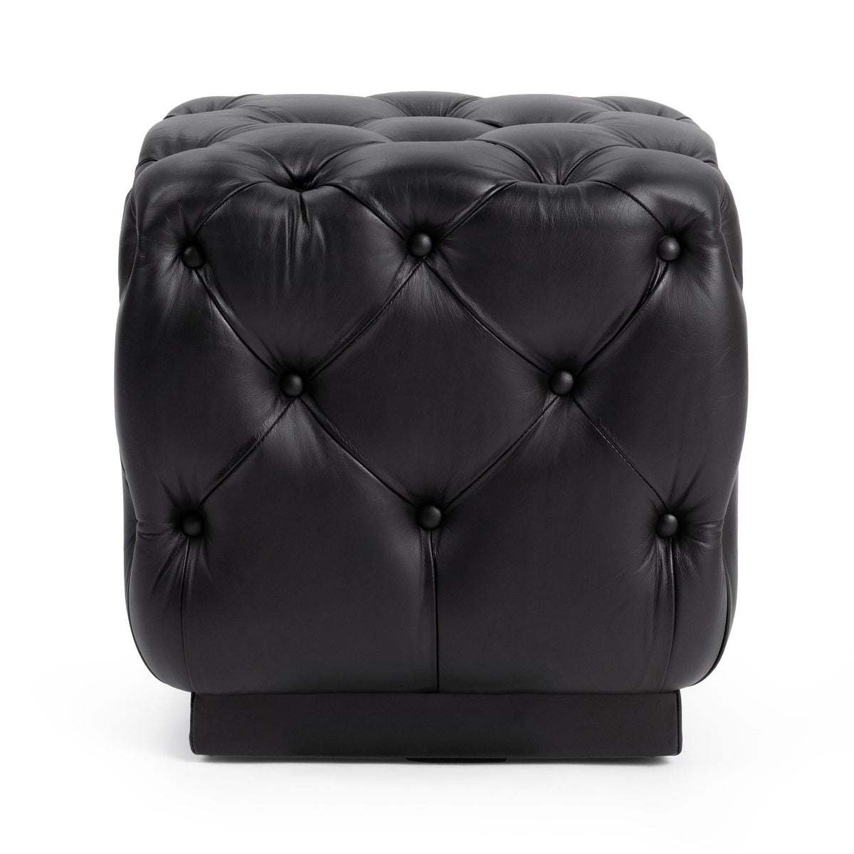 Briar 18" Square Ottoman - Midnight Raven