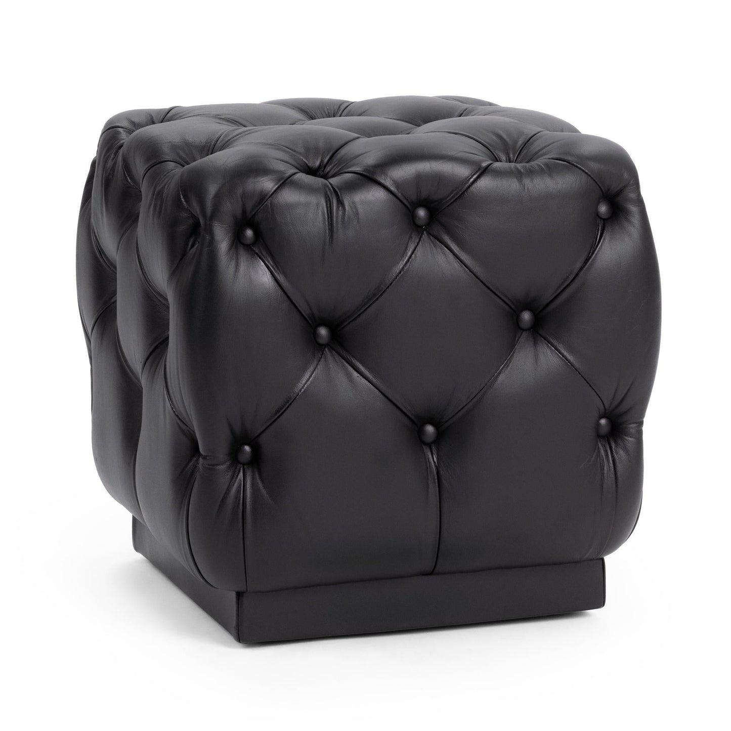 Briar 18" Square Ottoman - Midnight Raven