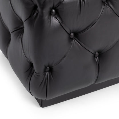Briar 18" Square Ottoman - Midnight Raven