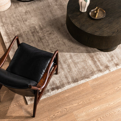 Kiannah Leather Club Chair - Jet Black