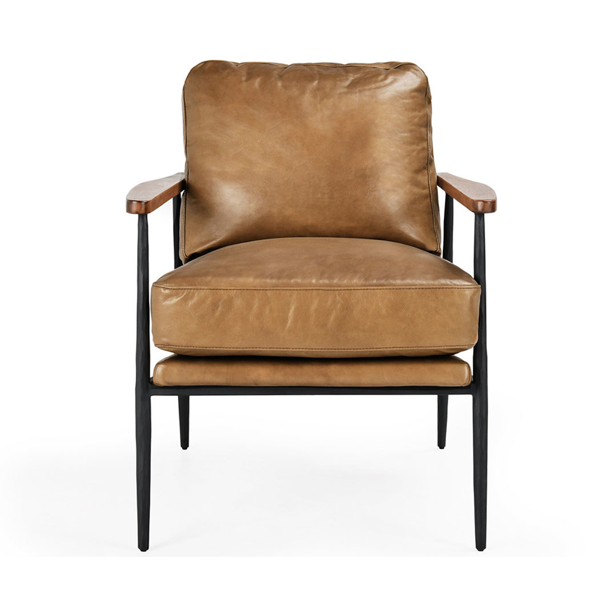 Christopher Leather Club Chair - Adobe Tan