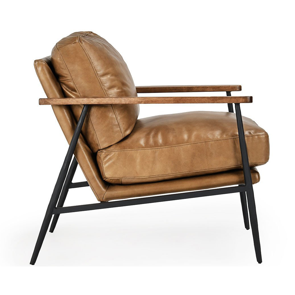 Christopher Leather Club Chair - Adobe Tan