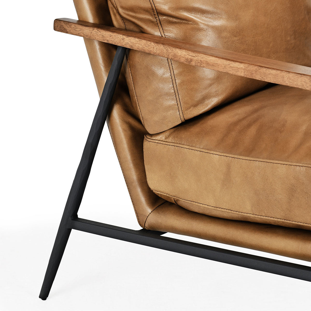 Christopher Leather Club Chair - Adobe Tan