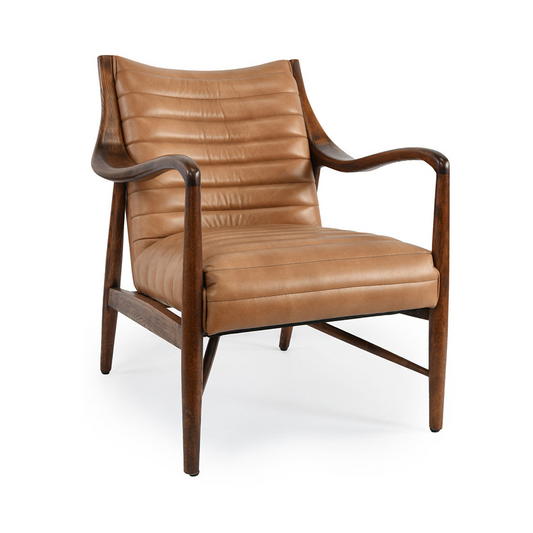Kenneth Leather Club Chair - Adobe Tan