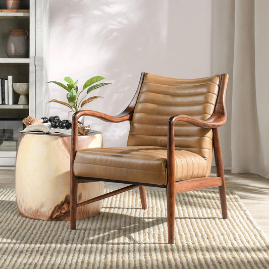 Kenneth Leather Club Chair - Adobe Tan