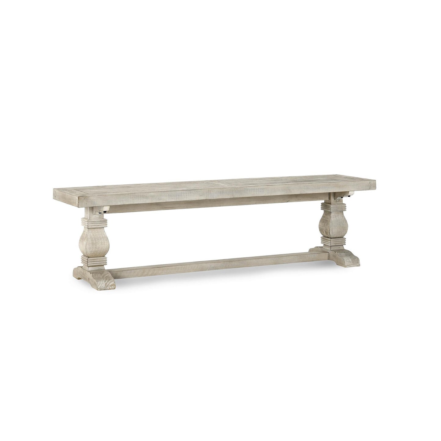 Caleb 66" Dining Bench Distressed Ivory