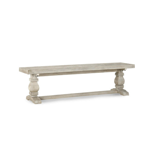 Caleb 66" Dining Bench Distressed Ivory