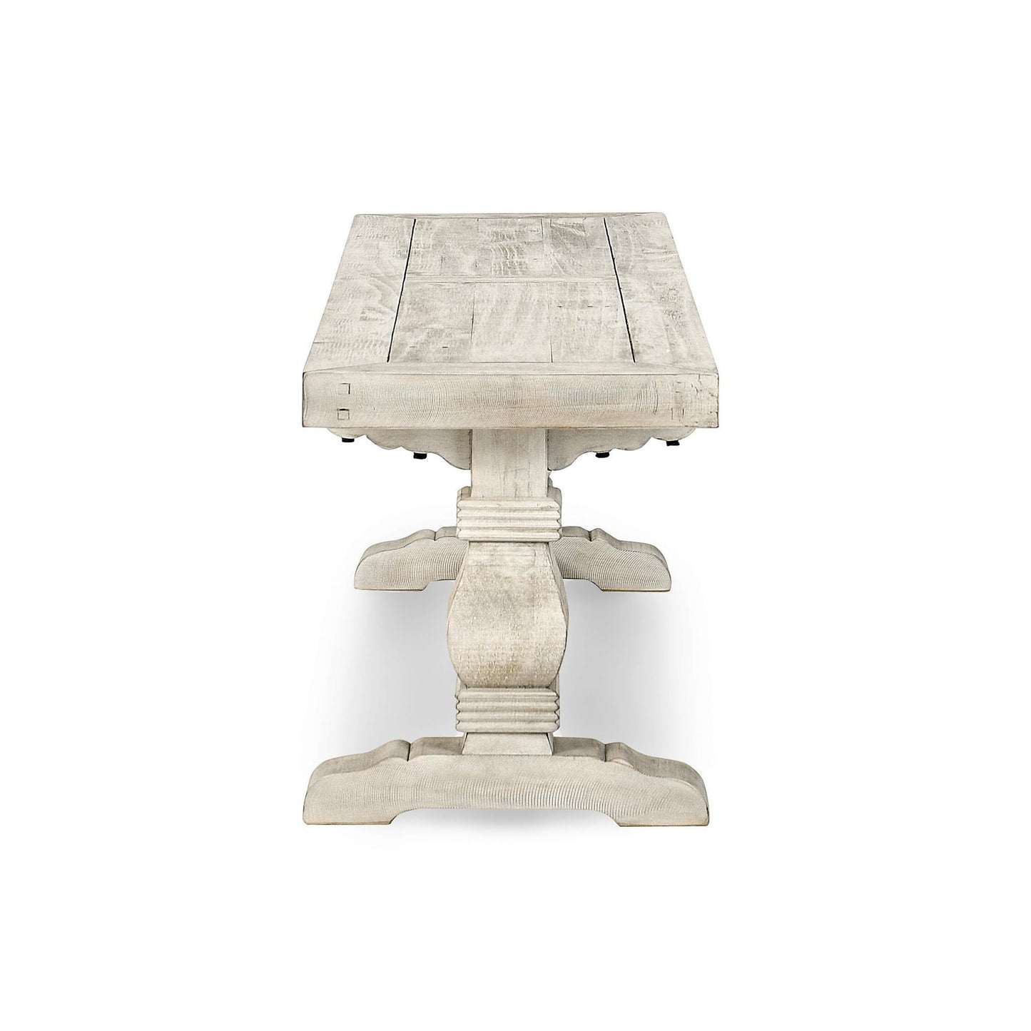 Caleb 66" Dining Bench Distressed Ivory