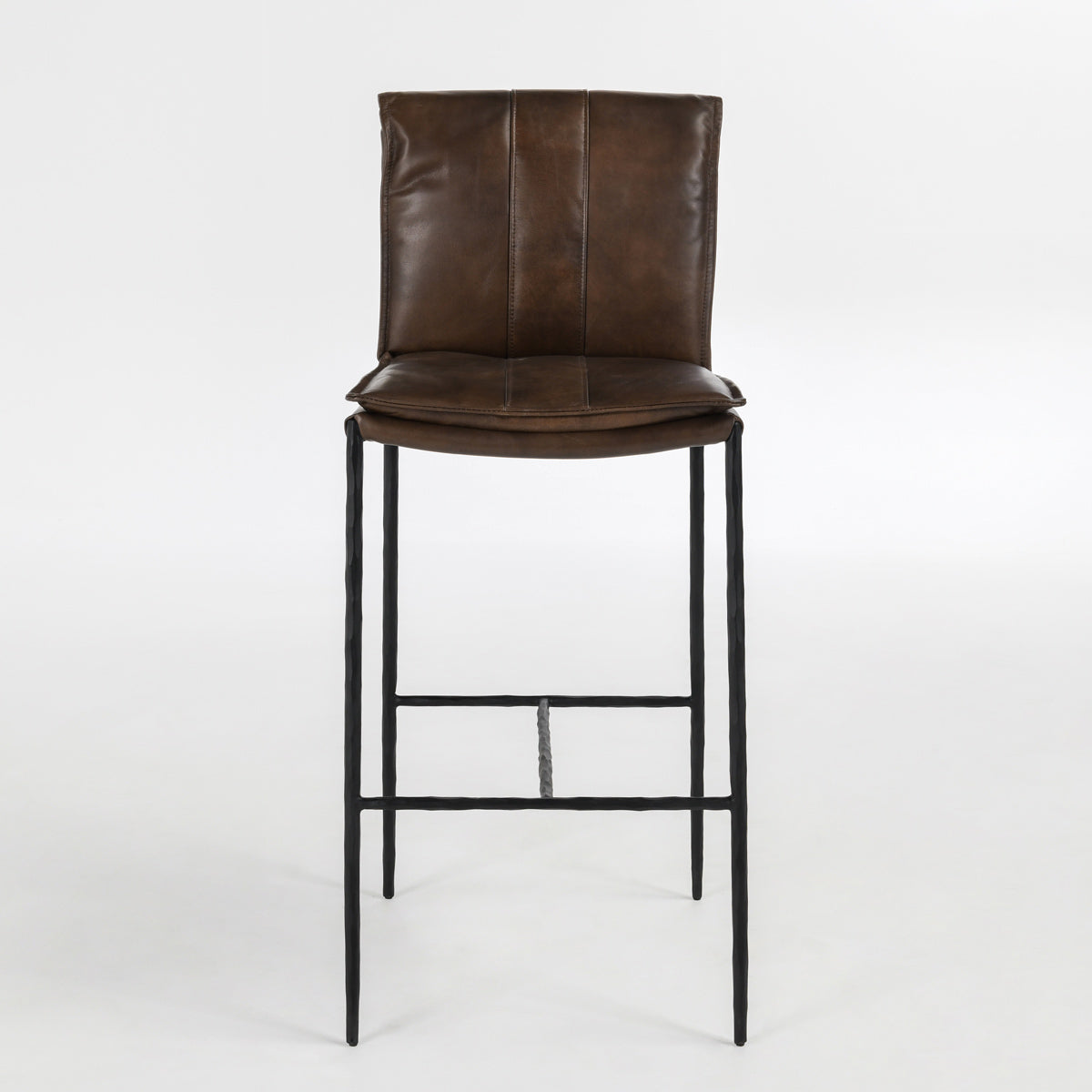 Mayer Leather Bar Stool - Truffle Brown