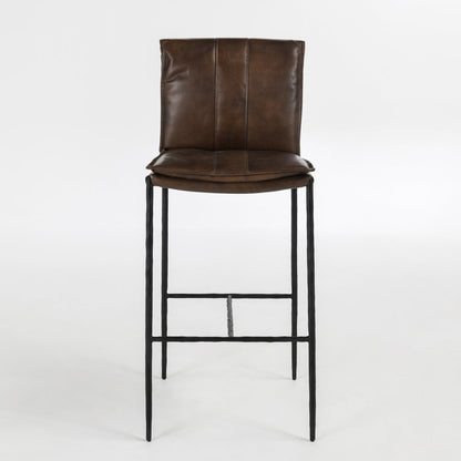 Mayer Leather Bar Stool - Truffle Brown