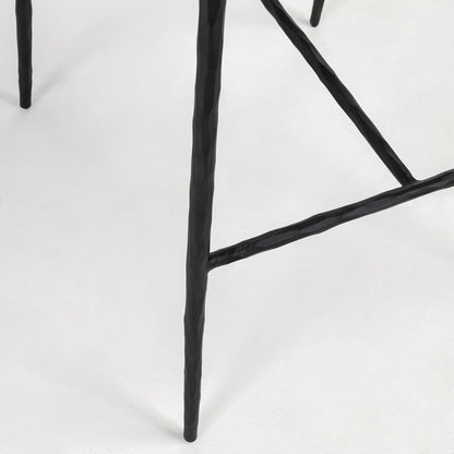Mayer Leather Bar Stool - Pewter Gray