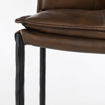 Mayer Leather Bar Stool - Truffle Brown