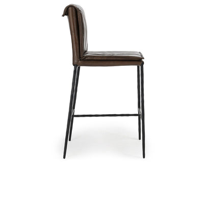 Mayer Leather Counter Stool - Truffle Brown