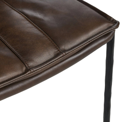 Mayer Leather Counter Stool - Truffle Brown