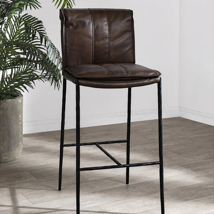 Mayer Leather Counter Stool - Truffle Brown
