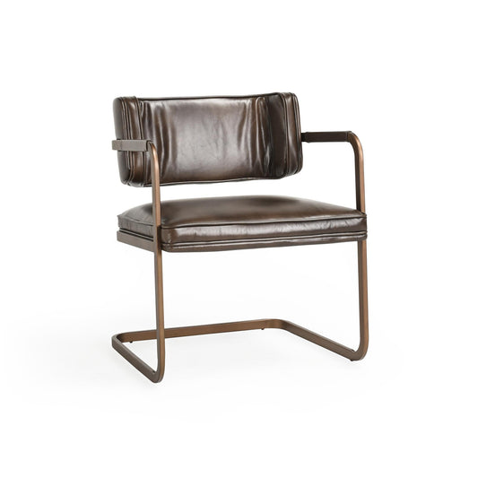 Fonda Leather Dining Chair - Truffle Brown