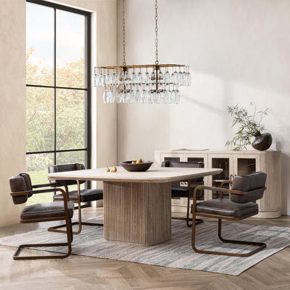 Vander Square Dining Table - Cream Washed