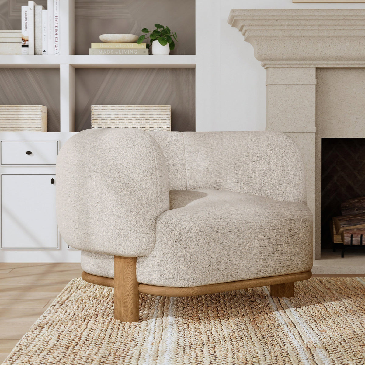 Pasadena Upholstered Accent Chair - Natural