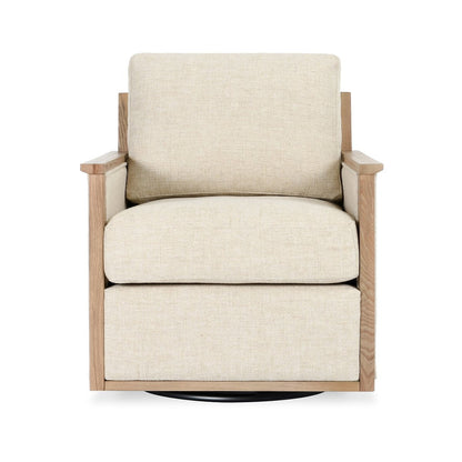 Norman Upholstered Swivel Chair - Natural