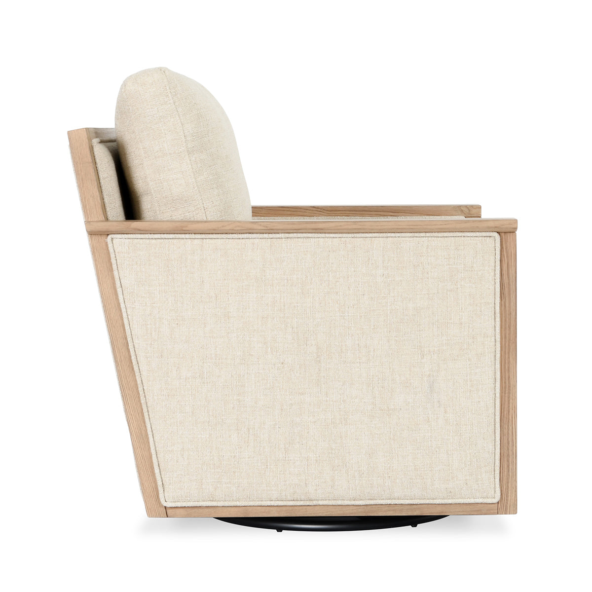 Norman Upholstered Swivel Chair - Natural