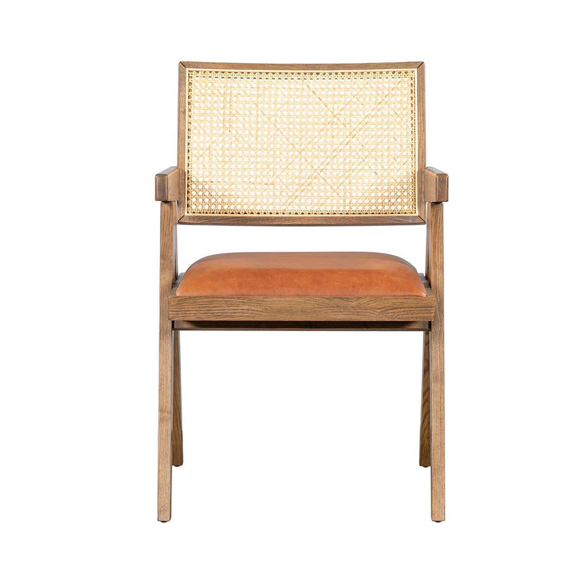 Douglas Leather Seat Dining Chair - Autumn Brown