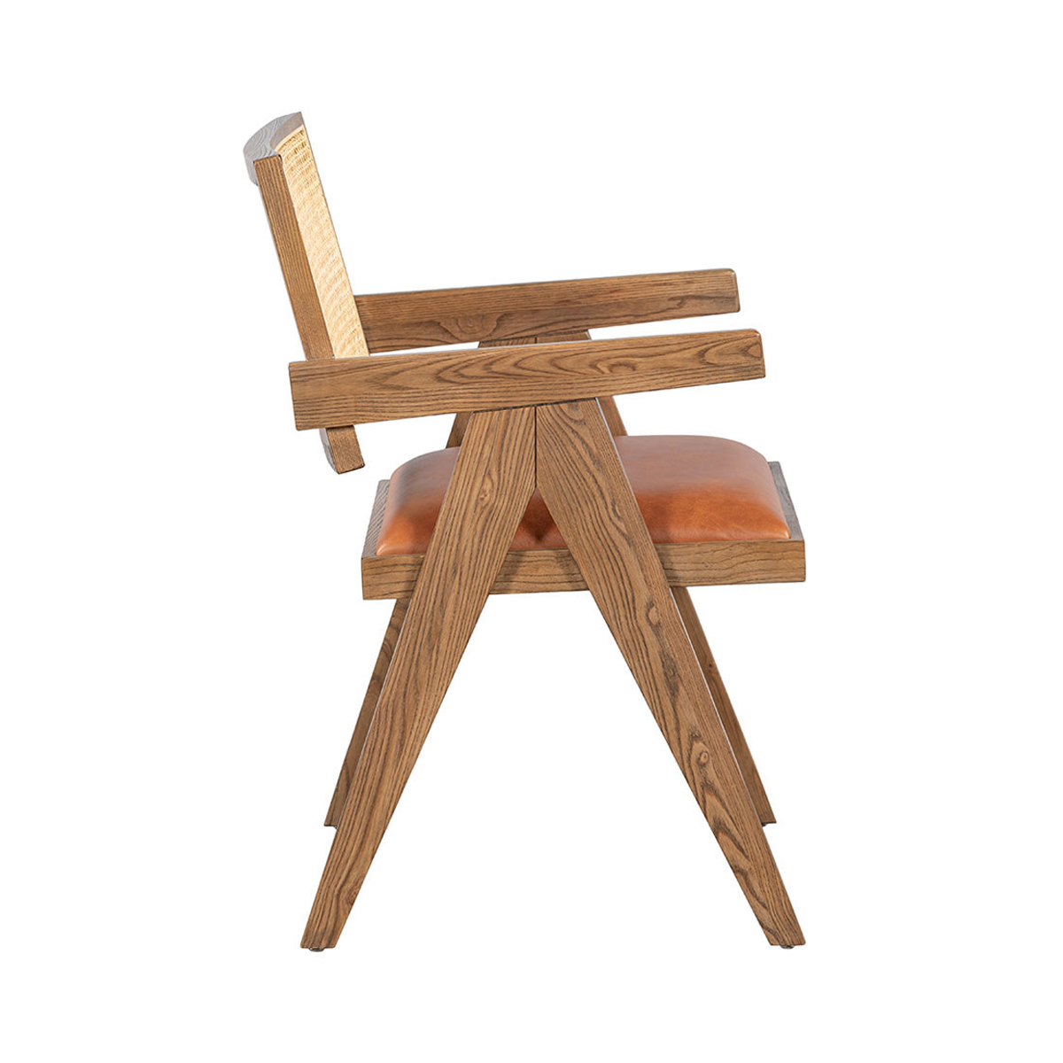 Douglas Leather Seat Dining Chair - Autumn Brown