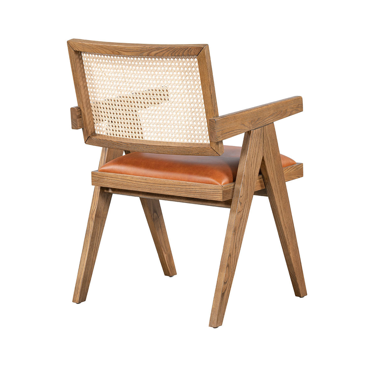 Douglas Leather Seat Dining Chair - Autumn Brown
