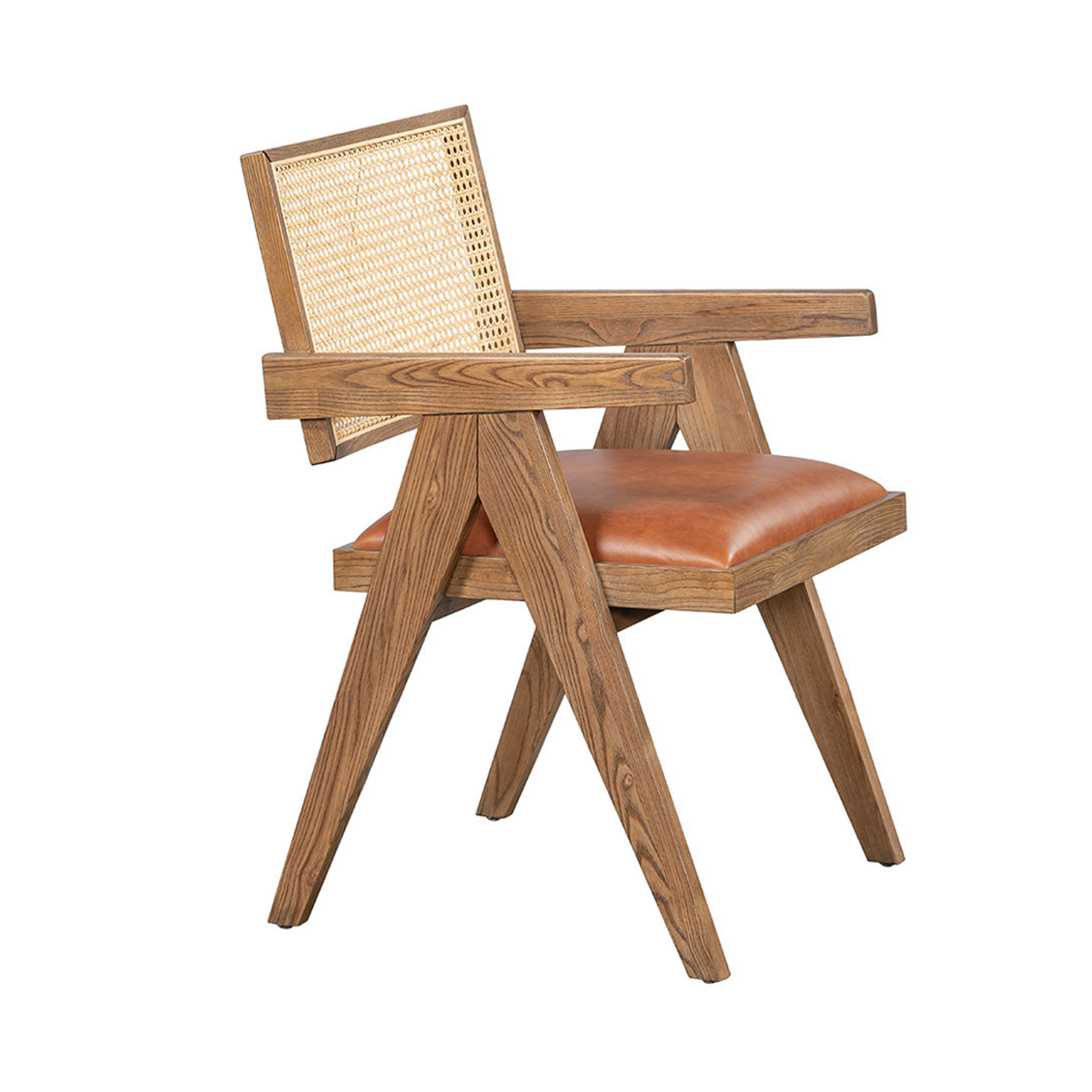 Douglas Leather Seat Dining Chair - Autumn Brown
