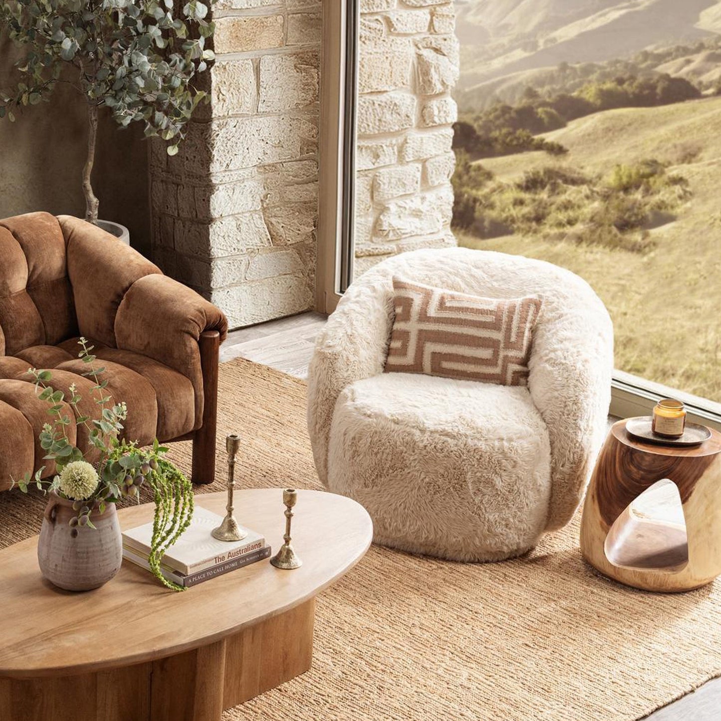 Adley Plush Swivel Chair