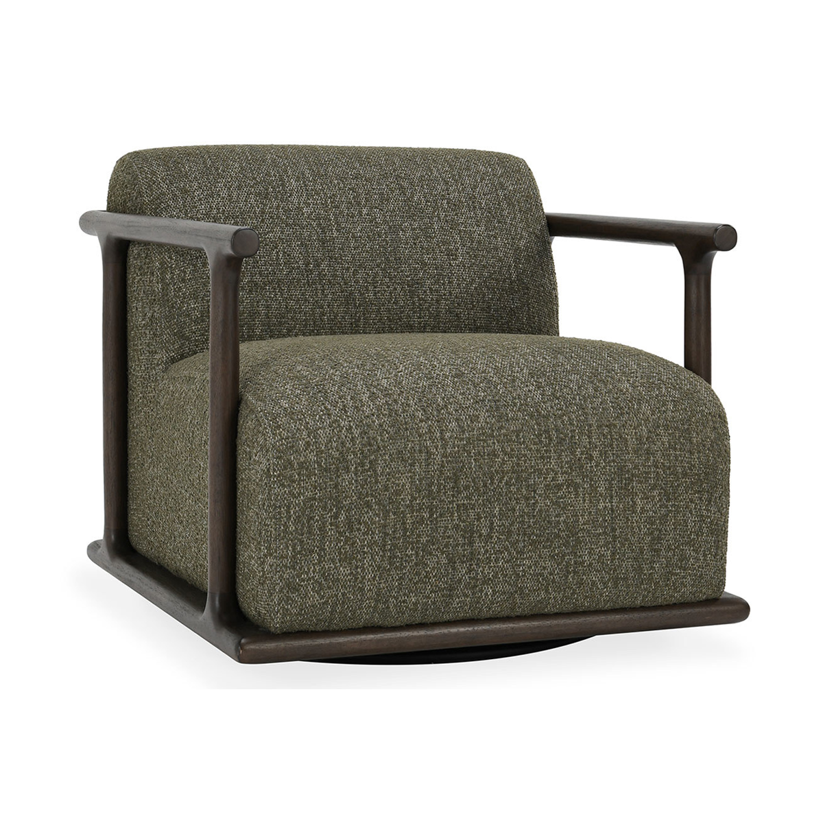 Lucia Upholstered Swivel Chair - Kale Green