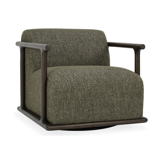 Lucia Upholstered Swivel Chair - Kale Green