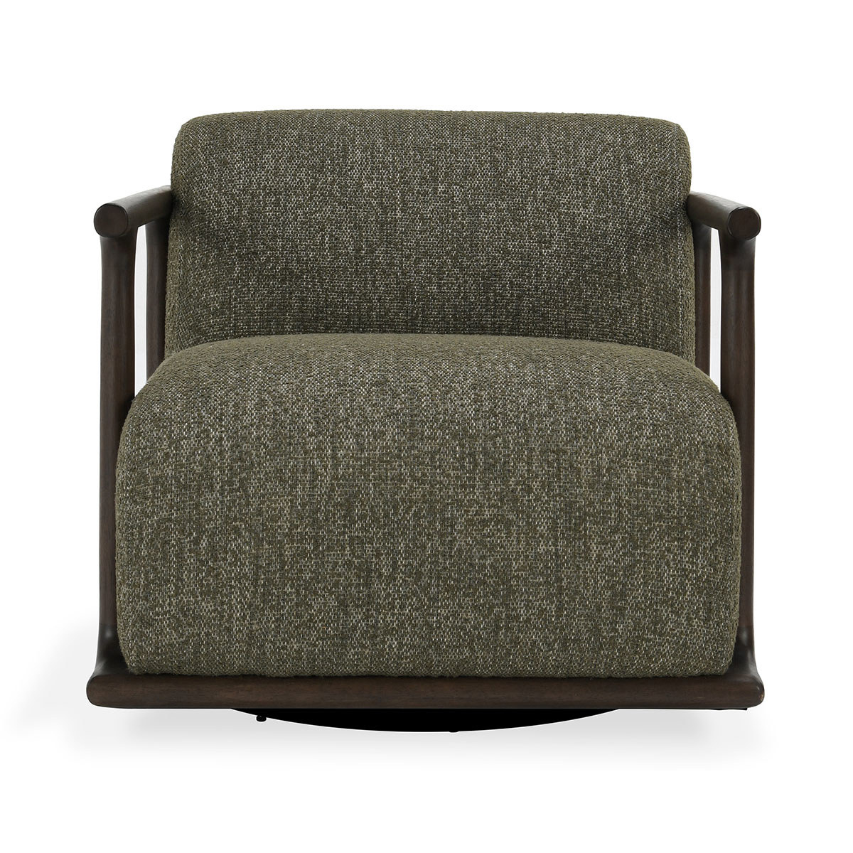 Lucia Upholstered Swivel Chair - Kale Green