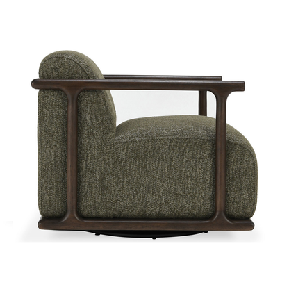 Lucia Upholstered Swivel Chair - Kale Green