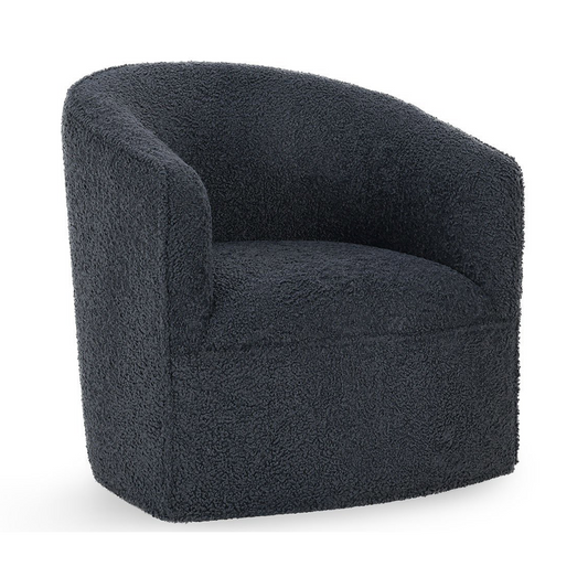 Valencia Upholstered Swivel Chair - Blue