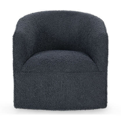 Valencia Upholstered Swivel Chair - Blue
