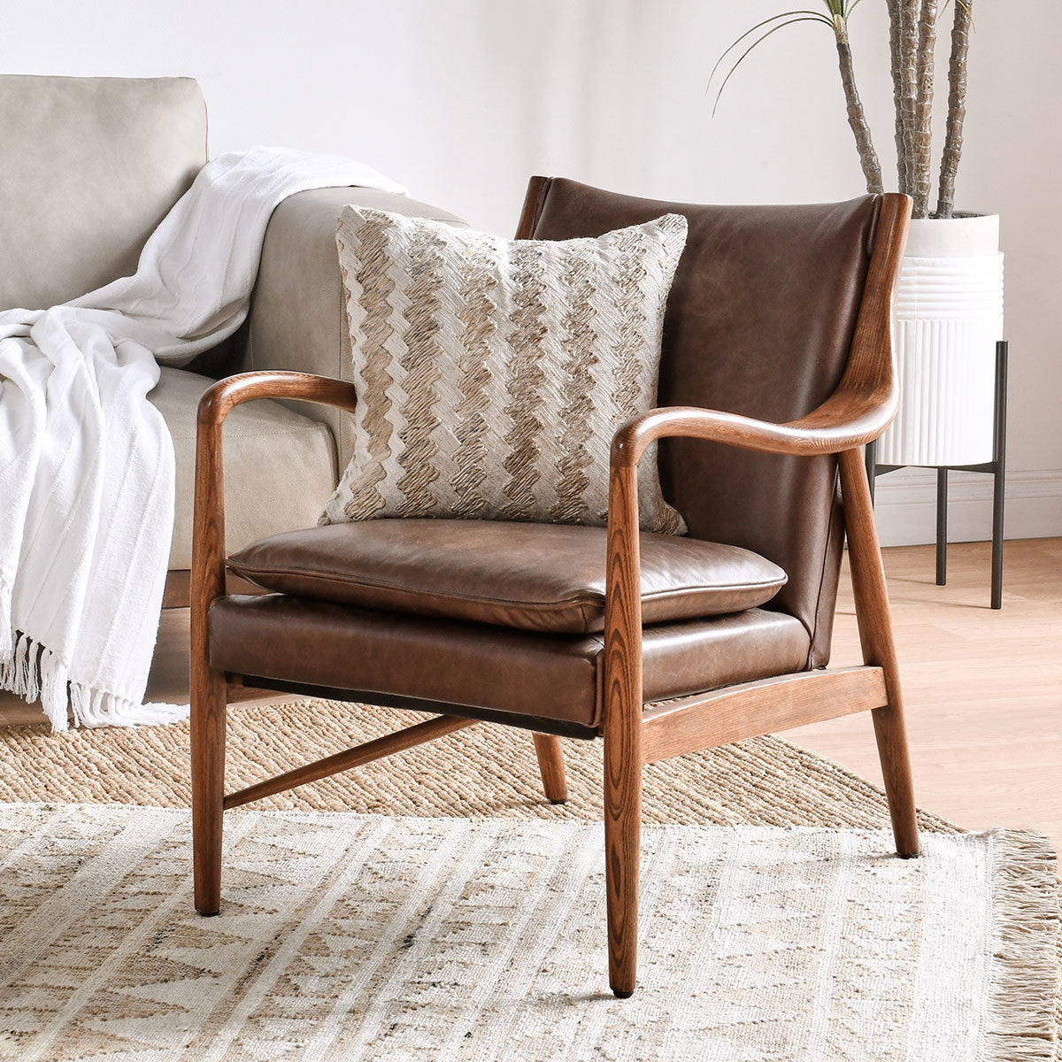 Kiannah Club Chair - Barrel Brown