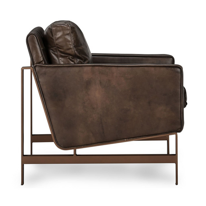 Chazzie Leather Club Chair - Truffle Brown