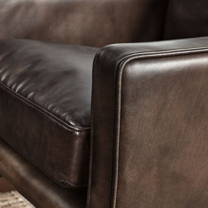 Chazzie Leather Club Chair - Truffle Brown