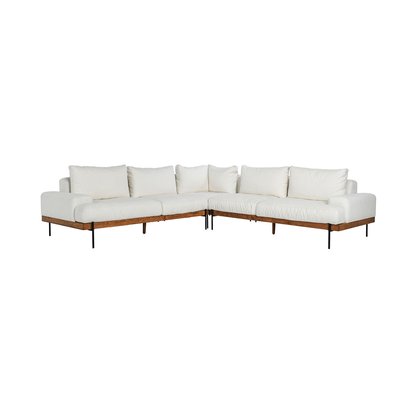 Faro Upholstered Sectional - White