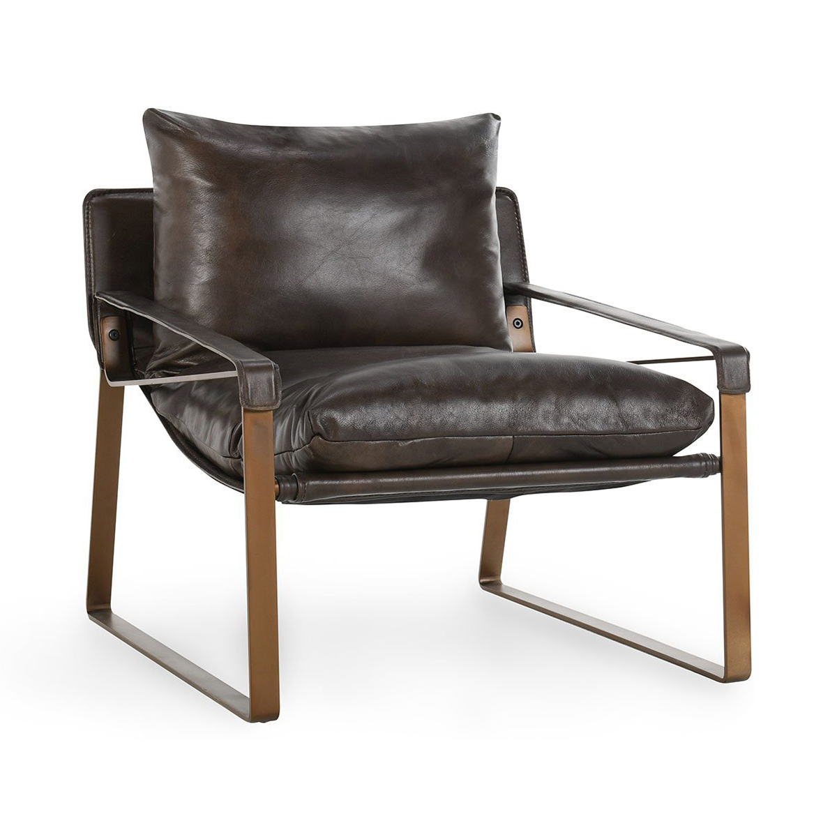 Morgan Leather Accent Chair - Truffle Brown