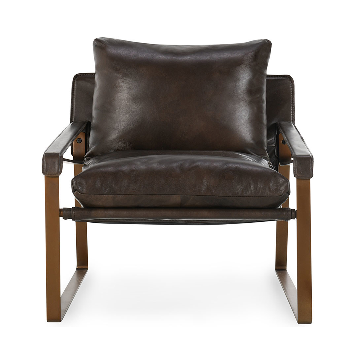 Morgan Leather Accent Chair - Truffle Brown