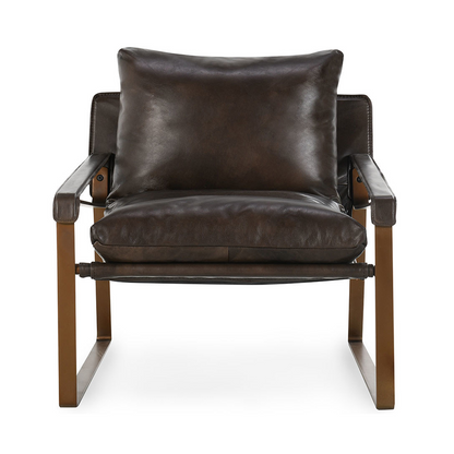 Morgan Leather Accent Chair - Truffle Brown