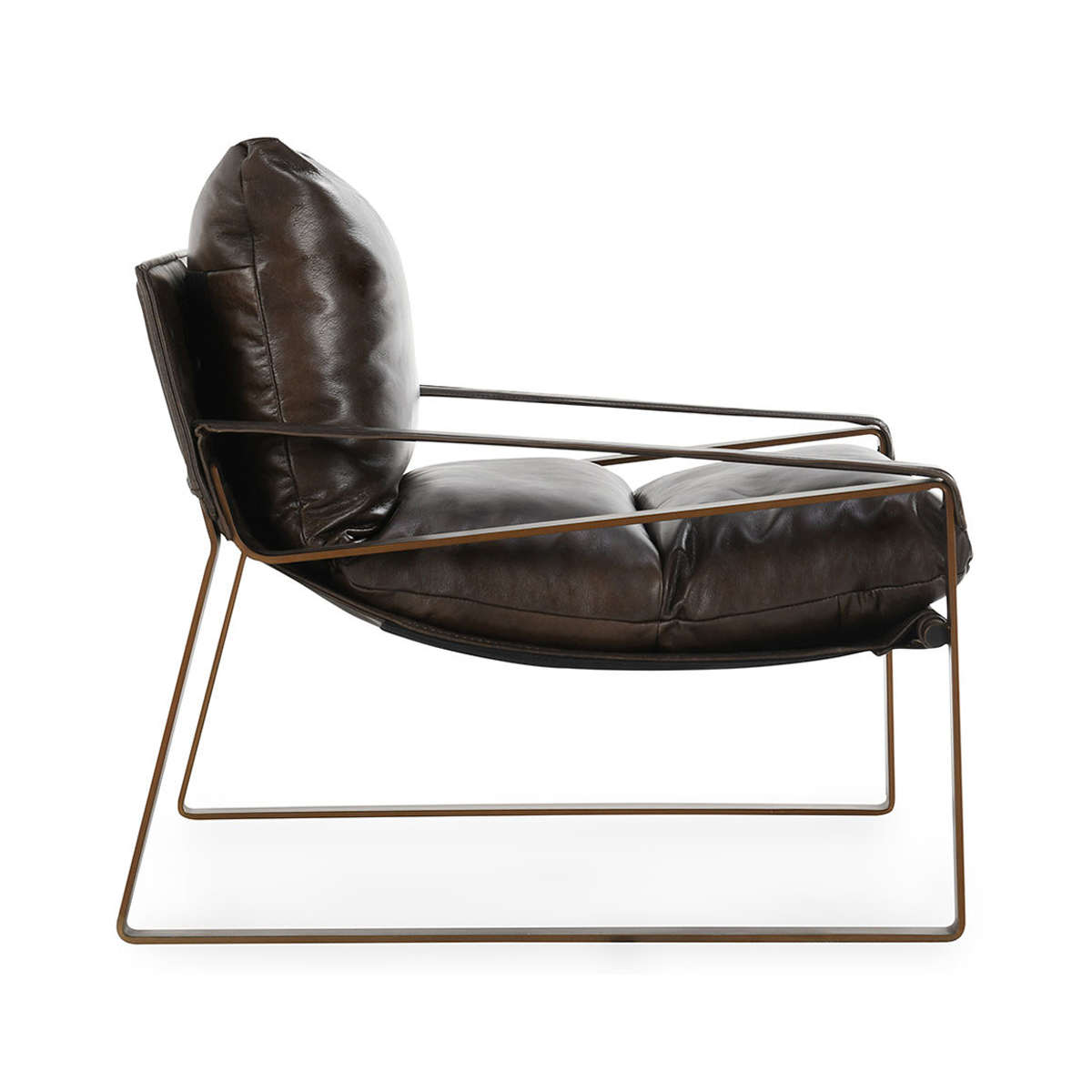 Morgan Leather Accent Chair - Truffle Brown